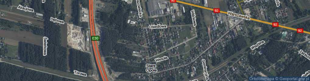 Zdjęcie satelitarne Sosnowa ul.